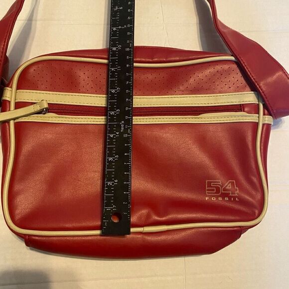 FOSSIL 54 Sling Shoulder Crossbody Messenger Bag Red Unisex 11X3X7.5 SEE DESCRIP - Picture 6 of 12